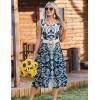 Zeagoo Women Beach Summer Midi Dress 2026 Sleeveless Casual Beachy Sundress Button Down Loose Tank Dresses with Pockets(Ethnic Navy Blue)