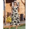 Zeagoo Women Beach Summer Midi Dress 2026 Sleeveless Casual Beachy Sundress Button Down Loose Tank Dresses with Pockets(Floral Black)