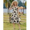 Zeagoo Women Beach Summer Midi Dress 2026 Sleeveless Casual Beachy Sundress Button Down Loose Tank Dresses with Pockets(Floral Black)