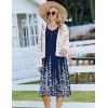 Zeagoo Women Beach Summer Midi Dress 2026 Sleeveless Casual Beachy Sundress Button Down Loose Tank Dresses with Pockets(Floral Blue)