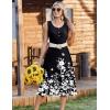 Zeagoo Women Beach Summer Midi Dress 2026 Sleeveless Casual Beachy Sundress Button Down Loose Tank Dresses with Pockets(Flowers-black)