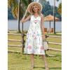 Zeagoo Women Beach Summer Midi Dress 2026 Sleeveless Casual Beachy Sundress Button Down Loose Tank Dresses with Pockets(Pink Flowers)