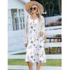 Zeagoo Women Beach Summer Midi Dress 2026 Sleeveless Casual Beachy Sundress Button Down Loose Tank Dresses with Pockets(White Blue)