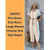 Zeagoo Womens Dresses Casual Summer Short Sleeve Button Down Long Shirt Dresses Swimsuit Beach Cover Ups with Pockets(Color Stripe)