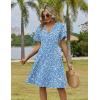 Zeagoo Womens Summer Dresses Wrap V Neck Dress Floral A-Line Ruffle Sleeve Casual Sundress with Pockets 2026(01-light Blue)