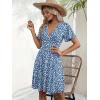 Zeagoo Womens Summer Dresses Wrap V Neck Dress Floral A-Line Ruffle Sleeve Casual Sundress with Pockets 2026(01-xh234)