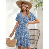 Zeagoo Womens Summer Dresses Wrap V Neck Dress Floral A-Line Ruffle Sleeve Casual Sundress with Pockets 2026(01-xh234)