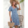 Zeagoo Womens Summer Dresses Wrap V Neck Dress Floral A-Line Ruffle Sleeve Casual Sundress with Pockets 2026(01-xh234)