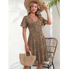 Zeagoo Womens Summer Dresses Wrap V Neck Dress Floral A-Line Ruffle Sleeve Casual Sundress with Pockets 2026(An136)