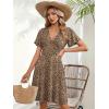 Zeagoo Womens Summer Dresses Wrap V Neck Dress Floral A-Line Ruffle Sleeve Casual Sundress with Pockets 2026(An136)