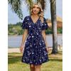 Zeagoo Womens Summer Dresses Wrap V Neck Dress Floral A-Line Ruffle Sleeve Casual Sundress with Pockets 2026(Blue Floral 2)