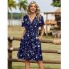 Zeagoo Womens Summer Dresses Wrap V Neck Dress Floral A-Line Ruffle Sleeve Casual Sundress with Pockets 2026(Blue Floral 2)