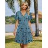 Zeagoo Womens Summer Dresses Wrap V Neck Dress Floral A-Line Ruffle Sleeve Casual Sundress with Pockets 2026(Green Floral)