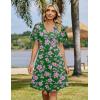 Zeagoo Womens Summer Dresses Wrap V Neck Dress Floral A-Line Ruffle Sleeve Casual Sundress with Pockets 2026(Green-pink)