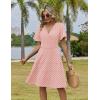 Zeagoo Womens Summer Dresses Wrap V Neck Dress Floral A-Line Ruffle Sleeve Casual Sundress with Pockets 2026(Pink Floral)