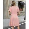 Zeagoo Womens Summer Dresses Wrap V Neck Dress Floral A-Line Ruffle Sleeve Casual Sundress with Pockets 2026(Pink Floral)