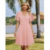 Zeagoo Womens Summer Dresses Wrap V Neck Dress Floral A-Line Ruffle Sleeve Casual Sundress with Pockets 2026(Pink Floral)