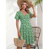 Zeagoo Womens Summer Dresses Wrap V Neck Dress Floral A-Line Ruffle Sleeve Casual Sundress with Pockets 2026(Xh15)