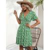 Zeagoo Womens Summer Dresses Wrap V Neck Dress Floral A-Line Ruffle Sleeve Casual Sundress with Pockets 2026(Xh15)