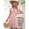Zeagoo Womens Summer Dresses Wrap V Neck Dress Floral A-Line Ruffle Sleeve Casual Sundress with Pockets 2026(Xh259)