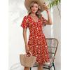Zeagoo Womens Summer Dresses Wrap V Neck Dress Floral A-Line Ruffle Sleeve Casual Sundress with Pockets 2026(Xh268)