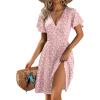 Zeagoo Womens Summer Dresses Wrap V Neck Dress Floral A-Line Ruffle Sleeve Casual Sundress with Pockets 2026(Xh259)