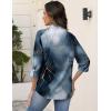 Zeagoo Button Down Shirts for Women 3/4 Sleeve Tops V Neck Collared Blouses Business Casual Outfits S-2XL(Cx297)