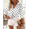 Zeagoo Button Down Shirts for Women 3/4 Sleeve Tops V Neck Collared Blouses Business Casual Outfits S-2XL(Jh592)