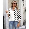 Zeagoo Button Down Shirts for Women 3/4 Sleeve Tops V Neck Collared Blouses Business Casual Outfits S-2XL(Jh592)
