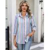 Zeagoo Button Down Shirts for Women 3/4 Sleeve Tops V Neck Collared Blouses Business Casual Outfits S-2XL(Tz267)
