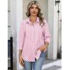 Zeagoo Button Down Shirts for Women 3/4 Sleeve Tops V Neck Collared Blouses Business Casual Outfits S-2XL(Tz300)