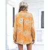 Zeagoo Womens Button Down Shirts Oversized Long Sleeve Floral Printed Blouses Casual Work Tops Drop Shoulder Outfit Clothes(Cx294)