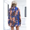Zeagoo Womens Button Down Shirts Oversized Long Sleeve Floral Printed Blouses Casual Work Tops Drop Shoulder Outfit Clothes(Cx346)