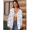 Zeagoo Womens Button Down Shirts Oversized Long Sleeve Floral Printed Blouses Casual Work Tops Drop Shoulder Outfit Clothes(Jh599)