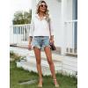 Zeagoo Womens Cotton Linen Button Down Shirts Loose Fit Long Sleeve Collared Blouse Casual V Neck Tops Outfits S-3XL(A-white)
