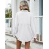 Zeagoo Womens Cotton Linen Button Down Shirts Loose Fit Long Sleeve Collared Blouse Casual V Neck Tops Outfits S-3XL(A-white)