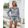 Zeagoo Womens Cotton Linen Button Down Shirts Loose Fit Long Sleeve Collared Blouse Casual V Neck Tops Outfits S-3XL(Mz919)