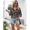 Zeagoo Womens Cotton Linen Button Down Shirts Loose Fit Long Sleeve Collared Blouse Casual V Neck Tops Outfits S-3XL(Sf209)