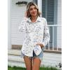 Zeagoo Womens Cotton Linen Button Down Shirts Loose Fit Long Sleeve Collared Blouse Casual V Neck Tops Outfits S-3XL(Sp106)