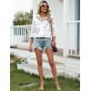 Zeagoo Womens Cotton Linen Button Down Shirts Loose Fit Long Sleeve Collared Blouse Casual V Neck Tops Outfits S-3XL(Sp106)