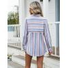 Zeagoo Womens Cotton Linen Button Down Shirts Loose Fit Long Sleeve Collared Blouse Casual V Neck Tops Outfits S-3XL(Tz267)