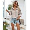 Zeagoo Womens Cotton Linen Button Down Shirts Loose Fit Long Sleeve Collared Blouse Casual V Neck Tops Outfits S-3XL(Tz314)
