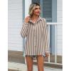 Zeagoo Womens Cotton Linen Button Down Shirts Loose Fit Long Sleeve Collared Blouse Casual V Neck Tops Outfits S-3XL(Tz314)
