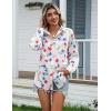 Zeagoo Womens Cotton Linen Button Down Shirts Loose Fit Long Sleeve Collared Blouse Casual V Neck Tops Outfits S-3XL(Wf101)