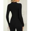Zeagoo Womens 2026 Sweater Tops Long Sleeve V Neck Ribbed Knit Slim Fitted Casual Work Basic Shirts S-XXL(Black)