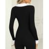 Zeagoo Womens 2026 Sweater Tops Long Sleeve V Neck Ribbed Knit Slim Fitted Casual Work Basic Shirts S-XXL(Pat2)
