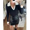 Zeagoo Womens 2026 Sweater Tops Long Sleeve V Neck Ribbed Knit Slim Fitted Casual Work Basic Shirts S-XXL(Pat2)