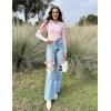 Zeagoo Womens 2026 Sweater Tops Long Sleeve V Neck Ribbed Knit Slim Fitted Casual Work Basic Shirts S-XXL(Pat5)