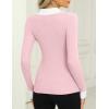 Zeagoo Womens 2026 Sweater Tops Long Sleeve V Neck Ribbed Knit Slim Fitted Casual Work Basic Shirts S-XXL(Pat5)