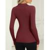 Zeagoo Womens 2026 Sweater Tops Long Sleeve V Neck Ribbed Knit Slim Fitted Casual Work Basic Shirts S-XXL(Red)